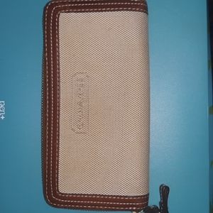 ☆Coach Vintage Wallet Cream Colored with Brown Leather